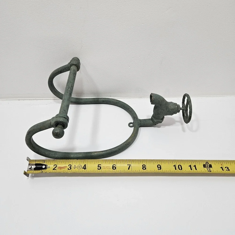 Metal Water Faucet Toilet Paper Primitive Farmhouse Decor Industrial Motif